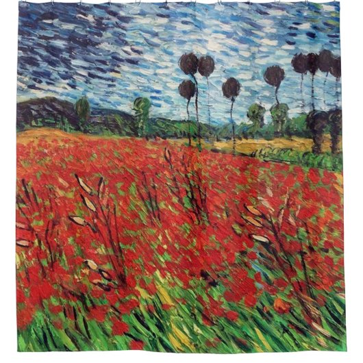 Rideaux De Douche Champ De Poppies Vincent Van Gogh (Devant)
