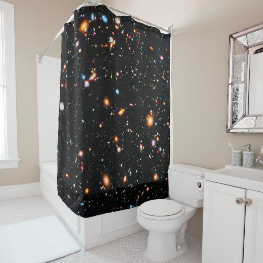 Rideaux De Douche Champ Profond Extrême de Hubble (En situation)
