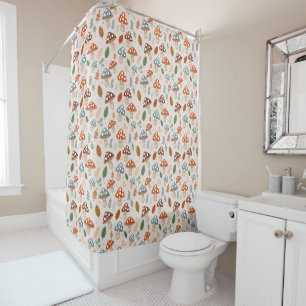 Rideaux De Douche Champignon, Feuillage d'automne, Motif de la natur