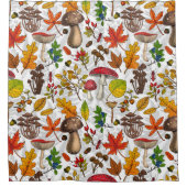 Rideaux De Douche Champignons d'automne, feuilles, noix et baies sur (Devant)