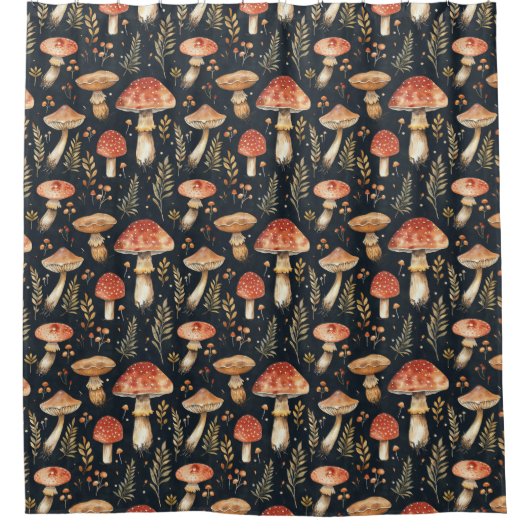 Rideaux De Douche Champignons de la Forêt Magique (Devant)