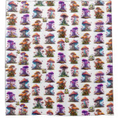 Rideaux De Douche Champignons et grenouilles à contes équitables (Devant)