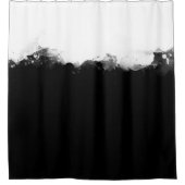 Rideaux De Douche Champs blancs avec noir (Devant)