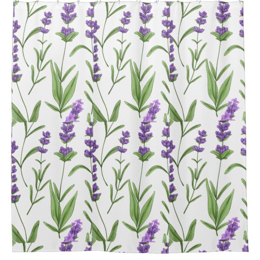 RIDEAUX DE DOUCHE CHAMPS LAVENDER (Devant)