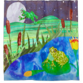 Rideaux De Douche Chansons nocturnes de l'étang de grenouille (Devant)