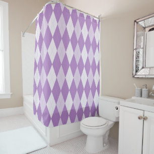 Rideaux De Douche Chardon Jacquard violet Pale Violet Petit Diamant