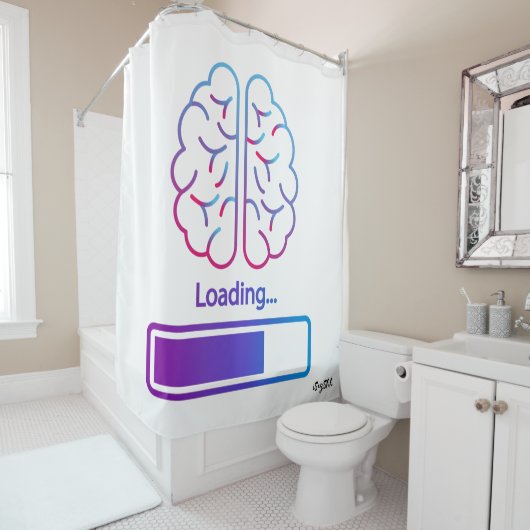 Rideaux De Douche chargement du cerveau (En situation)