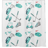 Rideaux De Douche Chariot de golf casquette glove cart fer chaussure (Devant)