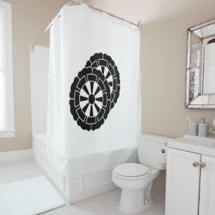 Rideaux De Douche Chariots Genji en forme de fleurs superposées