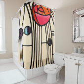 Rideaux De Douche Charles Rennie Mackintosh Vitrail (En situation)