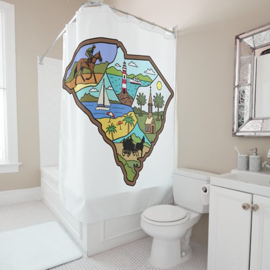 Rideaux De Douche Charleston Columbia South Carolina Myrtle Beach (En situation)