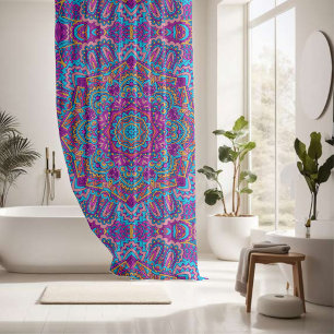 Rideaux De Douche Charmant mandala coloré sans couture motif