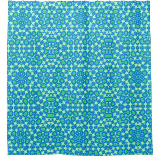 Rideaux De Douche Charme bleu vert M-L (Devant)