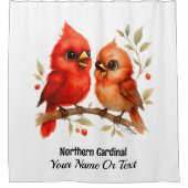 Rideaux De Douche Charme Cardinal du Nord (Devant)