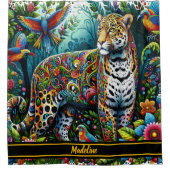 Rideaux De Douche Charme Léopard : Entouré De Jungle Sauvage (Devant)