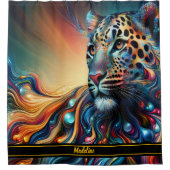 Rideaux De Douche Charme léopard : l'évasion majestueuse de la jungl (Devant)