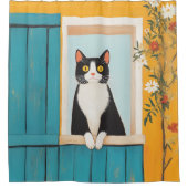 Rideaux De Douche Charming Chat in Window (Devant)