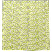 RIDEAUX DE DOUCHE CHARTREUSE ZEBRA STRIPE (Devant)