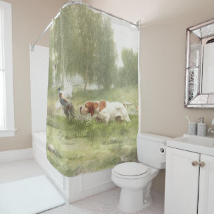 Rideaux De Douche Chasse au faisan avec pointeur