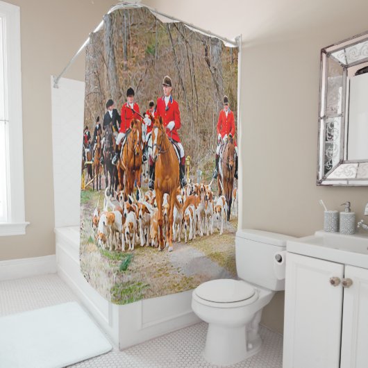 Rideaux De Douche Chasse avec meutes (En situation)
