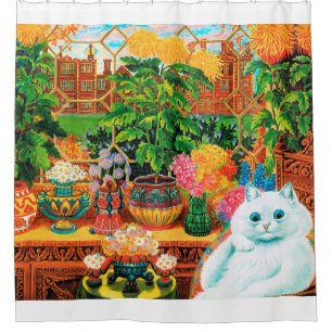 Rideaux De Douche Chat aux Fleurs, Louis Wain