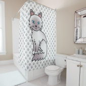 Rideaux De Douche Chat Birman / Ragdoll Lilac Point & Pattes (En situation)