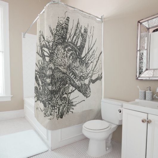 Rideaux De Douche Chat Cheshire dans un arbre Arthur Rackham (En situation)