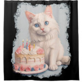 Rideaux De Douche Chat d'anniversaire mignon (Devant)