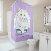 Rideaux De Douche Chat de livre (En situation)