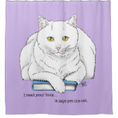 Rideaux De Douche Chat de livre (Devant)