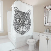 Rideaux De Douche Chat de style (En situation)