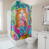 Rideaux De Douche Chat doux (En situation)