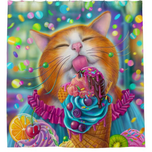 Rideaux De Douche Chat doux (Devant)