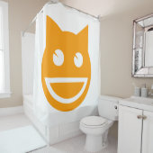 Rideaux De Douche Chat Emoji souriant (En situation)