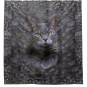 Rideaux De Douche Chat gris (Devant)