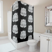 Rideaux De Douche Chat gris dormant (En situation)