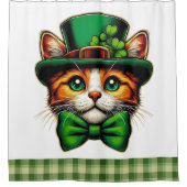 Rideaux De Douche Chat mignon/chaton Saint Patrick's Day (Devant)