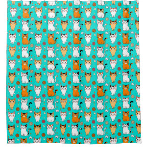 Rideaux De Douche Chat Mignon Motif Style Maison Confortable Amusant