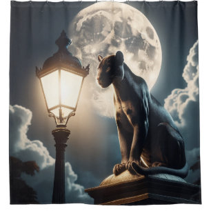 Rideaux De Douche Chat noir