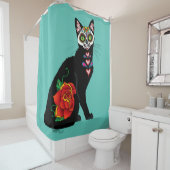 Rideaux De Douche Chat noir de Sugar (En situation)