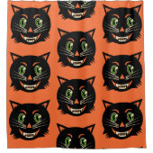 Rideaux De Douche Chat noir vintage (Devant)