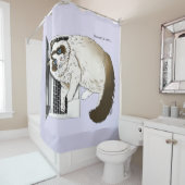 Rideaux De Douche Chat Ragdoll Fluffy Lavande Ordinateur Portable Dr (En situation)