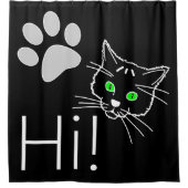 Rideaux De Douche Chat - Salut ! (Devant)