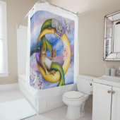 Rideaux De Douche Chat Sirène 29 chats Imaginaires sur Lune (En situation)