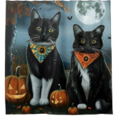 Rideaux De Douche Chat Smoking Halloween Ensorcelant (Devant)
