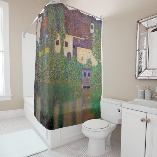 Rideaux De Douche Château aquatique, Gustav Klimt (En situation)