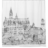 Rideaux De Douche Château de Neuschwanstein Allemagne Art de ligne (Devant)