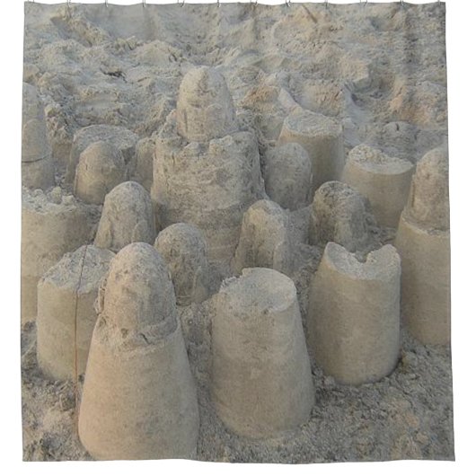 Rideaux De Douche château de sable (Devant)