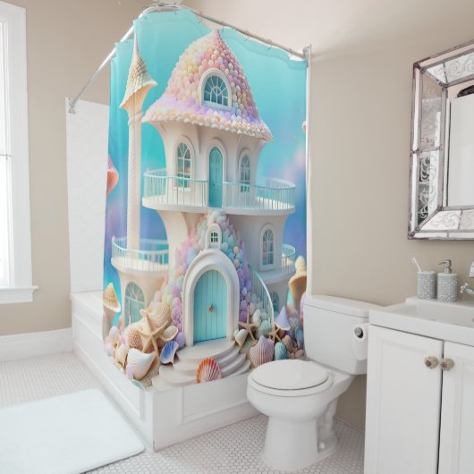 Rideaux De Douche Château des princes (En situation)