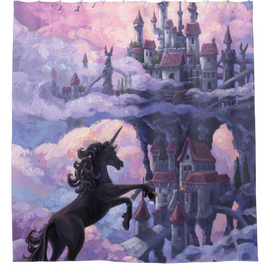 Rideaux De Douche Château Licorne (Devant)